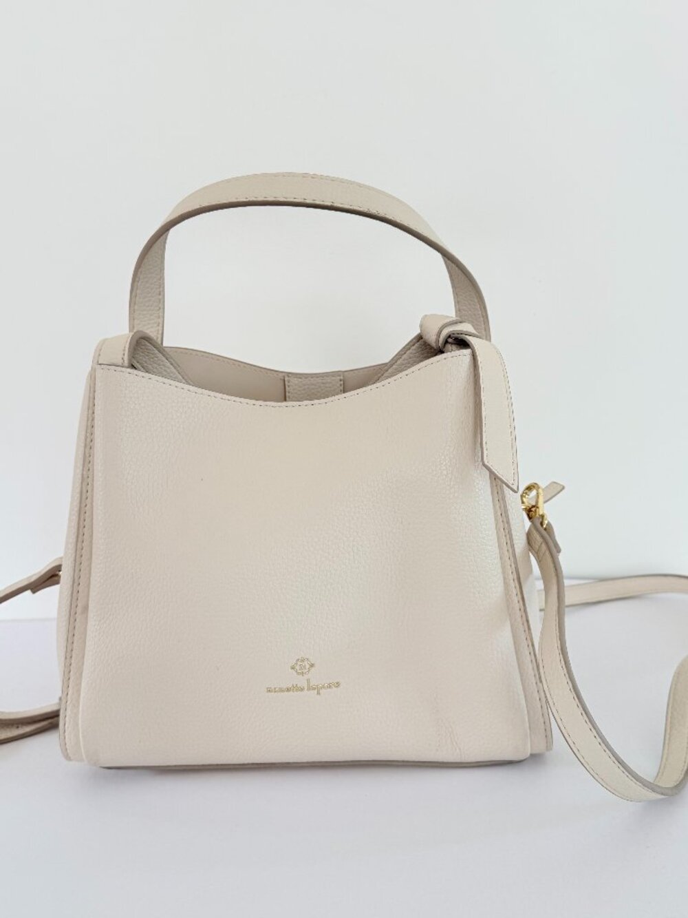 Nanette Lepore Top Handle Crossbody Shoulder Bag Gold Hardware Preppy Classic